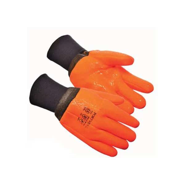 Handschoenen fluor oranje PVC -20 graden