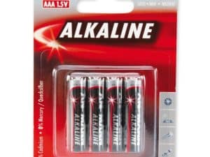 Batterij Red Alkaline AAA blister van 4