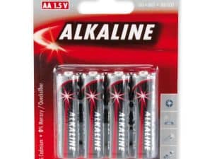 Batterij Red Alkaline AA blister van 4