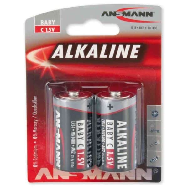 Batterij Red Alkaline C blister van 2