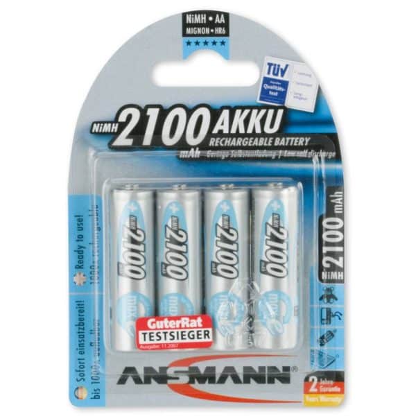 Batterij NiMH AA 2100mAh blister 4