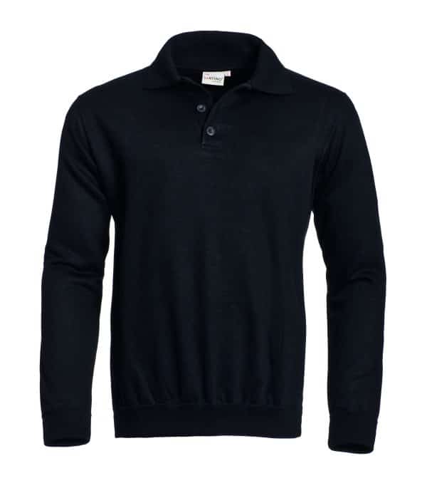 Polosweater Santino Robin zwart maat XL